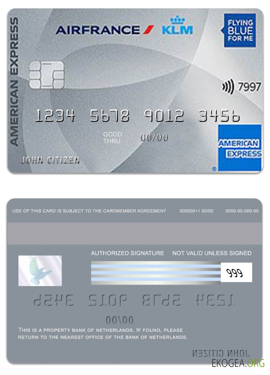 Carte American Express de la Banque des Pays Bas